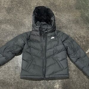 Nike Charcoal Hooded Puffer Jacket, Worn Once
